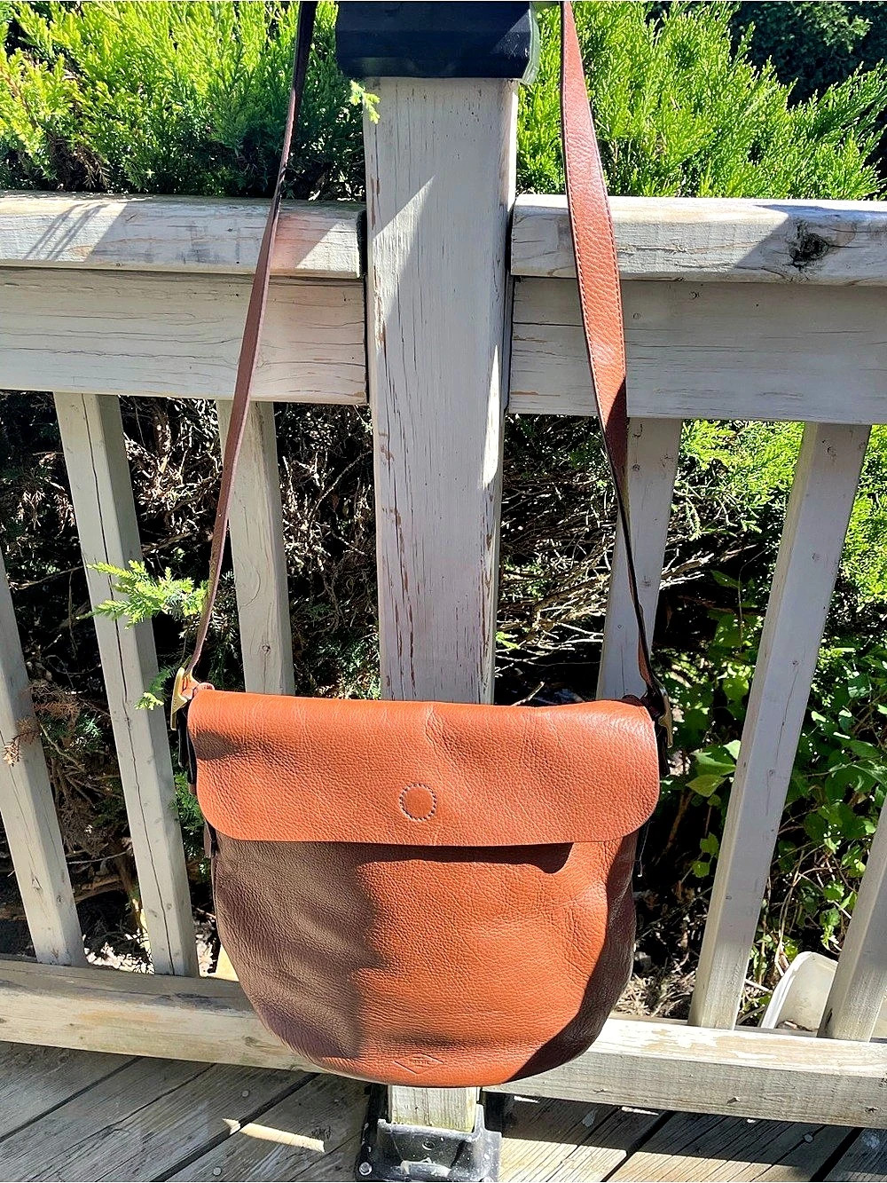 Fossil Vintage Flap Shoulder Bag Leather Brown